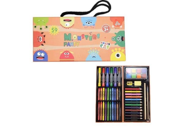 Σετ ζωγραφικής 50 τεμ. σε βαλιτσάκι 