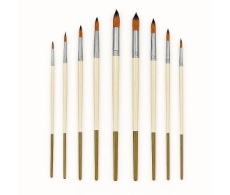 Πινέλα ζωγραφικής κοντή λαβή σετ 9 τεμαχίων Πινέλα ζωγραφικής κοντή λαβή σετ 9 τεμαχίων