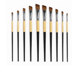 Πινέλα ζωγραφικής μακριά λαβή σετ 9 τεμαχίων slip μύτη