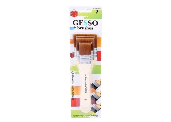 Σετ 3 πινέλα για gesso