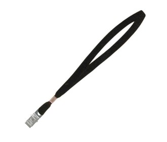 Κορδόνι συνεδρίων μαύρο με κλιπ 45x1εκ. 50τμχ.