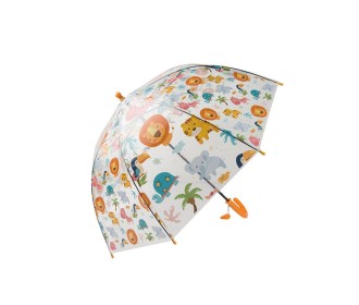 Oμπρέλα παιδική διάφανη με ζωάκια Ø75εκ. Oμπρέλα παιδική διάφανη με ζωάκια Ø75εκ.