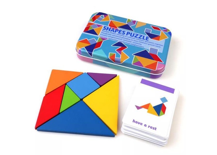 Tangram 7 τεμαχίων σε μεταλλικό κουτί 17x12xΥ3εκ. Tangram 7 τεμαχίων σε μεταλλικό κουτί 17x12xΥ3εκ.