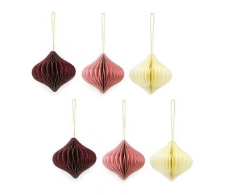 Χριστουγεννιάτικα στολίδια χάρτινα σετ 6 τμχ Ø8εκ. Χριστουγεννιάτικα στολίδια χάρτινα σετ 6 τμχ Ø8εκ.