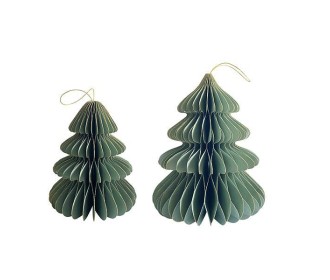 Χριστουγεννιάτικα δέντρα χάρτινα σετ 2 τμχ 15-20εκ.