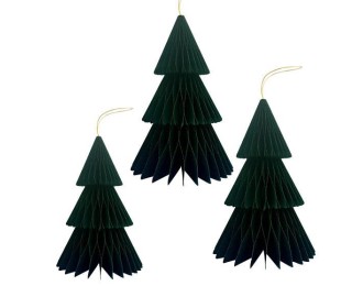 Χριστουγεννιάτικα δέντρα χάρτινα σετ 3 τμχ 25, 30 - 35εκ.