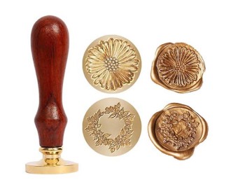 Σφραγίδα για βουλοκέρι με 2 σχέδια Floral 2,5εκ. Σφραγίδα για βουλοκέρι με 2 σχέδια Floral 2,5εκ.