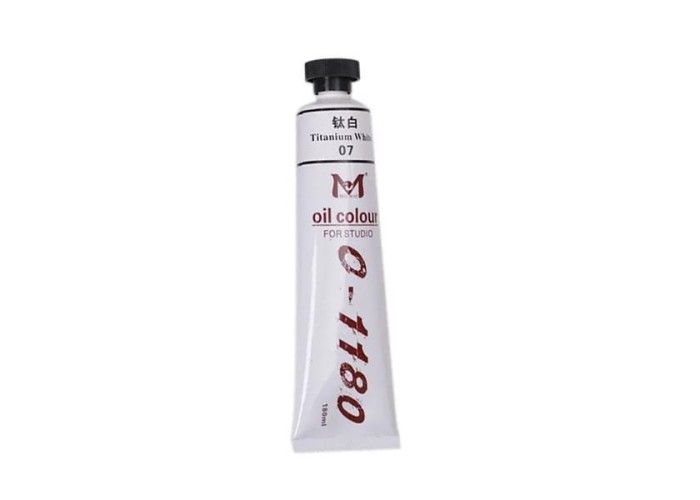 Χρώμα λαδιού 07 Titanium White 180ml Χρώμα λαδιού 07 Titanium White 180ml