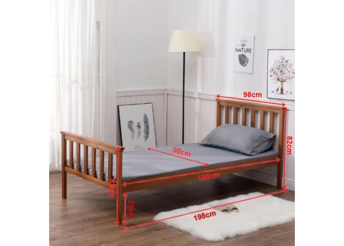 Κρεβάτι μονό Nexdeco Wilton (για στρώμα 90x190εκ.), σε φυσικό χρώμα Υ82x198x98εκ. Κρεβάτι μονό Nexdeco Wilton (για στρώμα 90x190εκ.), σε φυσικό χρώμα Υ82x198x98εκ.