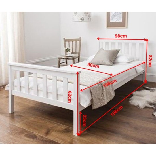Κρεβάτι μονό Nexdeco Wilton (για στρώμα 90x190εκ.), σε φυσικό χρώμα Υ82x198x98εκ. Κρεβάτι μονό Nexdeco Wilton (για στρώμα 90x190εκ.), σε φυσικό χρώμα Υ82x198x98εκ.