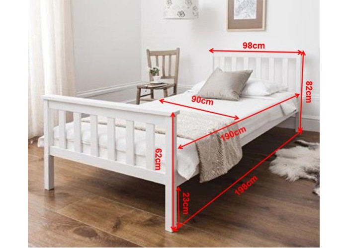 Κρεβάτι μονό Nexdeco Wilton (για στρώμα 90x190εκ.), σε φυσικό χρώμα Υ82x198x98εκ. Κρεβάτι μονό Nexdeco Wilton (για στρώμα 90x190εκ.), σε φυσικό χρώμα Υ82x198x98εκ.