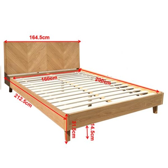 Κρεβάτι διπλό Nextdeco Stanley για στρώμα 160x200εκ. σε φυσικό χρώμα Υ90x168x210εκ. Κρεβάτι διπλό Nextdeco Stanley για στρώμα 160x200εκ. σε φυσικό χρώμα Υ90x168x210εκ.