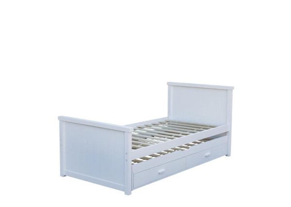 Κρεβάτι μονό Nextdeco Elliot (στρώμα 90x190εκ.) με αποθηκευτικό χώρο λευκό Υ90x100x210εκ Κρεβάτι μονό Nextdeco Elliot (στρώμα 90x190εκ.) με αποθηκευτικό χώρο λευκό Υ90x100x210εκ