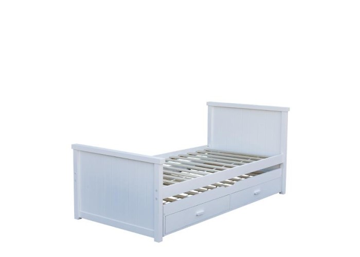 Κρεβάτι μονό Nextdeco Elliot (στρώμα 90x190εκ.) με αποθηκευτικό χώρο λευκό Υ90x100x210εκ Κρεβάτι μονό Nextdeco Elliot (στρώμα 90x190εκ.) με αποθηκευτικό χώρο λευκό Υ90x100x210εκ