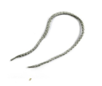 Κορδόνι για χερούλι τσάντας 35εκ., με πλαστικούς ακροδέκτες, ασημί-γκρι Κορδόνι για χερούλι τσάντας 35εκ., με πλαστικούς ακροδέκτες, ασημί-γκρι