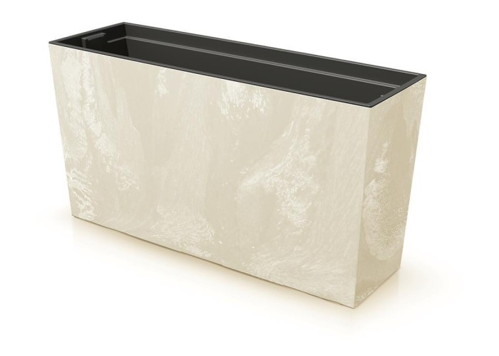 Ζαρντινιέρα εκρού beton effect Y40,6x77x23,5εκ.