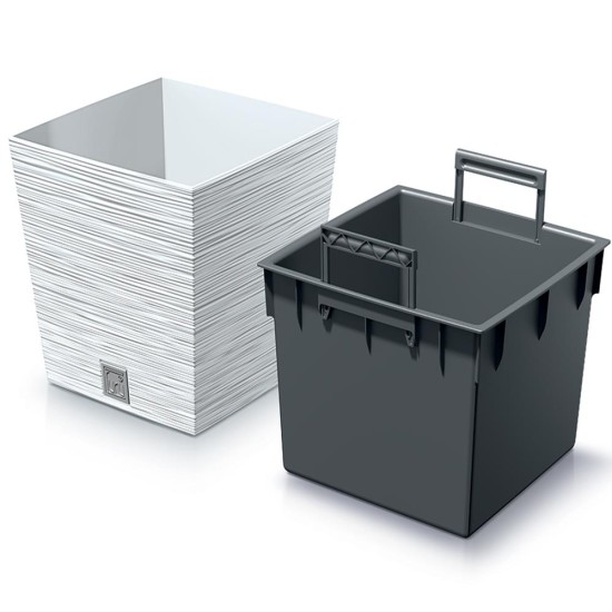 Γλάστρα - κασπώ FURU eco white Y29x29,5x29,5εκ. Γλάστρα - κασπώ FURU eco white Y29x29,5x29,5εκ.