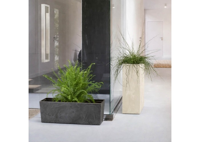 Ζαρντινιέρα betton ανθρακί Y24,6x77x23,5εκ.