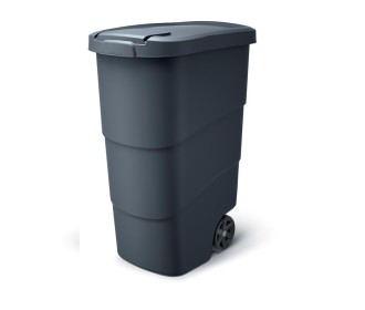 Κάδος απορριμμάτων τροχήλατος 110lt ανθρακί Υ85,2x 54x49,6εκ, Κάδος απορριμμάτων τροχήλατος 110lt ανθρακί Υ85,2x 54x49,6εκ,