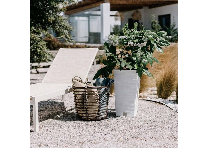 Γλάστρα - κασπώ FURU λευκό Y55x29,5x29,5εκ Γλάστρα - κασπώ FURU λευκό Y55x29,5x29,5εκ