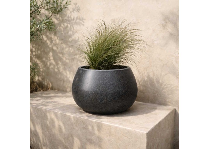 Γλάστρα - κασπώ Heos eco ανθρακί Y23xΦ37εκ.