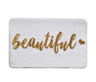 Χαλάκι μπάνιου Beautiful λευκό 50x80εκ. Χαλάκι μπάνιου Beautiful λευκό 50x80εκ.