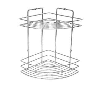 Ραφιέρα μπάνιου γωνιακή Nextdeco 2 ράφια επιχρωμιωμένο ατσάλι Υ27xØ19εκ. Ραφιέρα μπάνιου γωνιακή Nextdeco 2 ράφια επιχρωμιωμένο ατσάλι Υ27xØ19εκ.