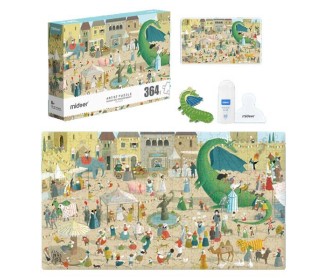 Mideer παζλ Artist - Iππότες και δράκοι 364 τεμαχίων με pin