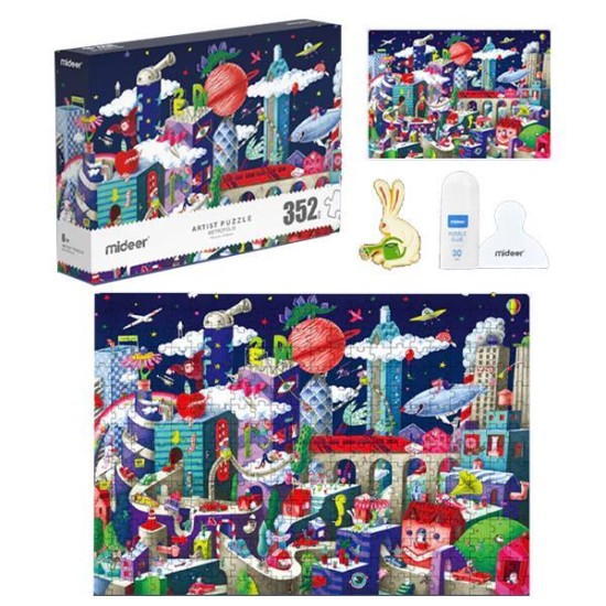 Mideer παζλ Artist - Metropolis 352 τεμαχίων με pin Mideer παζλ Artist - Metropolis 352 τεμαχίων με pin