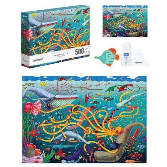 Mideer παζλ Artist - Under the Ocean 500 τεμαχίων με pin Mideer παζλ Artist - Under the Ocean 500 τεμαχίων με pin