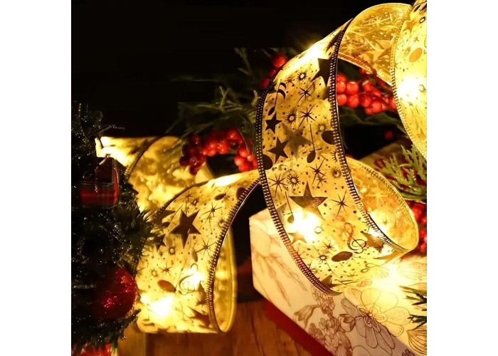 Φωτιζόμενη γιρλάντα χριστουγεννιάτικη χρυσή 3,8εκ. x 3μ. Φωτιζόμενη γιρλάντα χριστουγεννιάτικη χρυσή 3,8εκ. x 3μ.