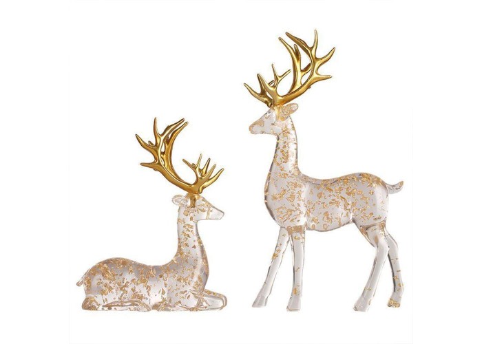 Ελαφάκια διακοσμητικά σετ 2 τεμαχίων, Υ31,8x20,5x9εκ. - Υ22x18,5x9εκ. Ελαφάκια διακοσμητικά σετ 2 τεμαχίων, Υ31,8x20,5x9εκ. - Υ22x18,5x9εκ.