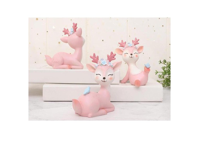 Ελαφάκι διακοσμητικό ροζ Υ11x9,5x5εκ. Ελαφάκι διακοσμητικό ροζ Υ11x9,5x5εκ.