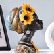 Διακοσμητικό African Lady με ηλιοτρόπια, Υ23,5x16,5x20εκ. Διακοσμητικό African Lady με ηλιοτρόπια, Υ23,5x16,5x20εκ.