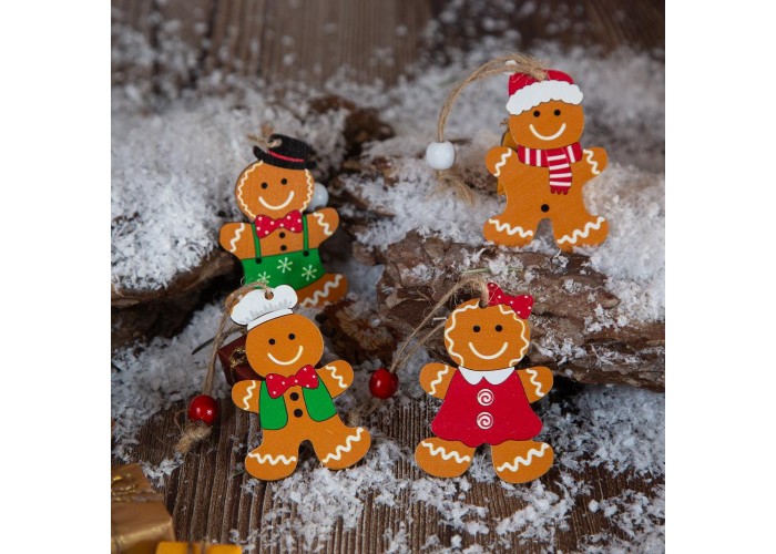 Χριστουγεννιάτικα στολίδια δέντρου Gingerbread 2 σετ 12 τεμαχίων 6,5x5εκ. Χριστουγεννιάτικα στολίδια δέντρου Gingerbread 2 σετ 12 τεμαχίων 6,5x5εκ.