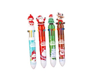 Χριστουγεννιάτικο στυλό 10 χρωμάτων σε 4 σχέδια κοκτέηλ Υ15εκ. Χριστουγεννιάτικο στυλό 10 χρωμάτων σε 4 σχέδια κοκτέηλ Υ15εκ.