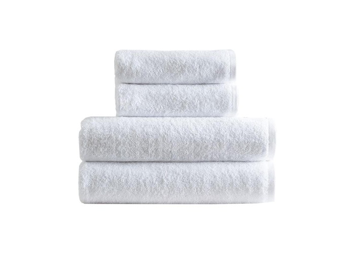 Πετσέτα μονόχρωμη flat 100% βαμβάκι πεννιε 530gsm 70x140εκ. λευκή