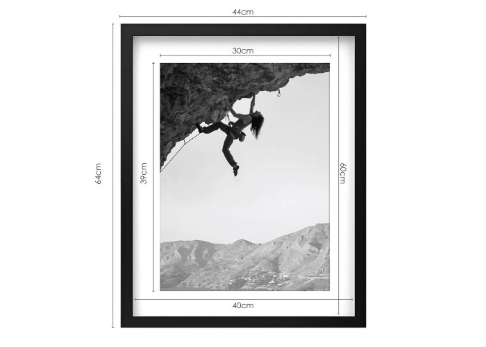 Κορνίζα τοίχου ξύλινη μαύρη με ακρυλικό τζάμι 60x40εκ. Κορνίζα τοίχου ξύλινη μαύρη με ακρυλικό τζάμι 60x40εκ.