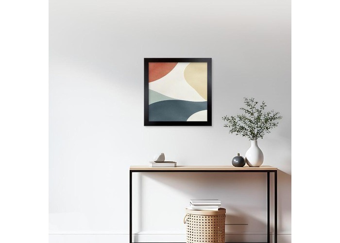 Κορνίζα τοίχου ξύλινη μαύρη με ακρυλικό τζάμι 40x40εκ. Κορνίζα τοίχου ξύλινη μαύρη με ακρυλικό τζάμι 40x40εκ.