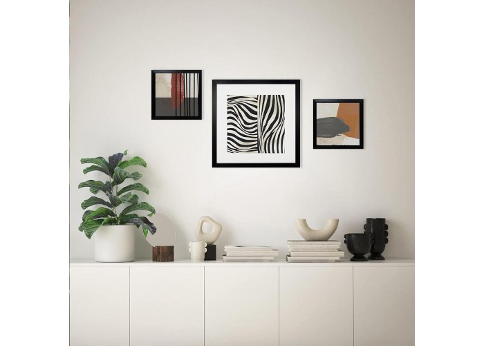 Κορνίζα τοίχου ξύλινη μαύρη με ακρυλικό τζάμι 40x40εκ. Κορνίζα τοίχου ξύλινη μαύρη με ακρυλικό τζάμι 40x40εκ.