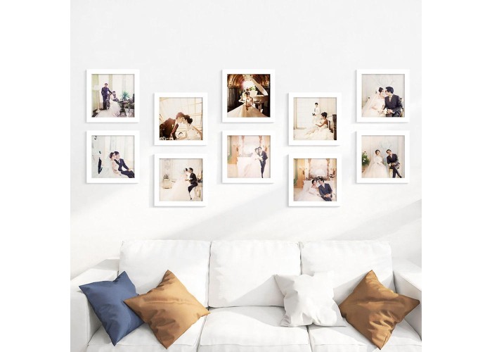 Κορνίζα τοίχου ξύλινη λευκή με ακρυλικό τζάμι 30x30εκ. Κορνίζα τοίχου ξύλινη λευκή με ακρυλικό τζάμι 30x30εκ.