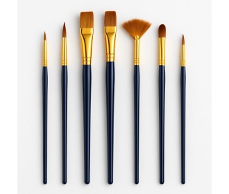 Πινέλα ζωγραφικής κοντής λαβής σετ 7 τεμαχίων Πινέλα ζωγραφικής κοντής λαβής σετ 7 τεμαχίων
