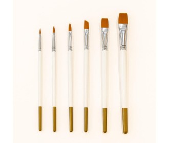 Πινέλα ζωγραφικής κοντή λαβή σετ 6 τεμαχίων Πινέλα ζωγραφικής κοντή λαβή σετ 6 τεμαχίων