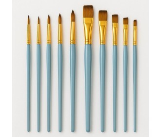 Πινέλα ζωγραφικής κοντή λαβή σετ 10 τεμαχίων Πινέλα ζωγραφικής κοντή λαβή σετ 10 τεμαχίων