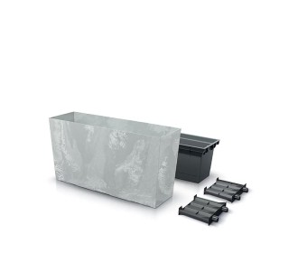 Ζαρντινιέρα γκρι beton effect Y40,6x77x23,5εκ.