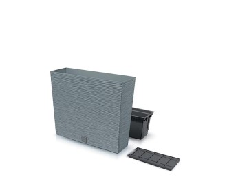 Ζαρντινιέρα - κασπώ Furu γκρι Y49,8x58x18εκ.