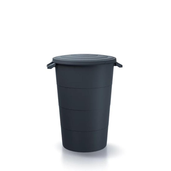 Κάδος απορριμάτων KEDEN μαύρος 120L Υ67x Φ 69,6εκ.