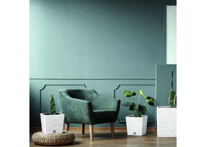 Γλάστρα - κασπώ Furu λευκό Y23,5x24x24εκ.