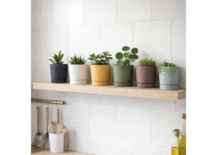 Γλάστρα Tubo μικρή λευκό Y10,9xΦ10,8εκ.