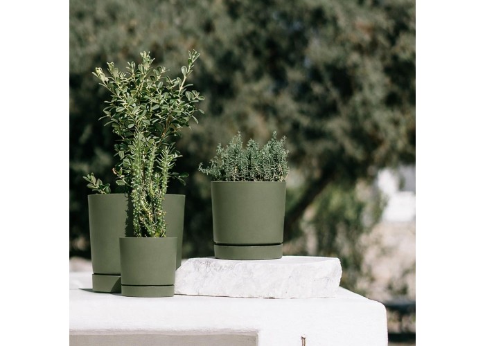 Γλάστρα Tubo μικρή πράσινο Y10,9xΦ10,8εκ.